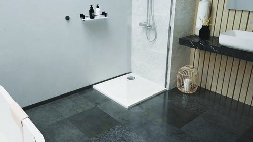 Receveur de Douche extra-plat en Béton de Synthèse 80x80cm - Elmer